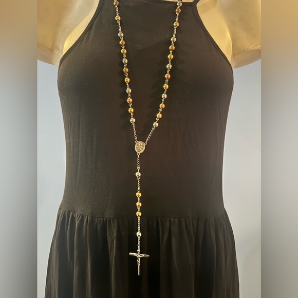 Stainless Steel 3 tone Rosary Heavy Weight